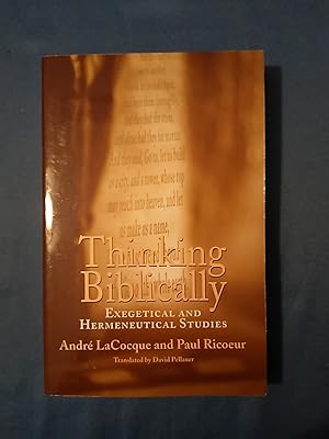 Imagen del vendedor de Thinking Biblically: Exegetical and Hermeneutical Studies. a la venta por Antiquariat BehnkeBuch