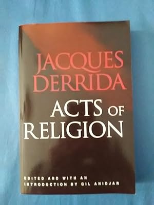Imagen del vendedor de Acts of Religion: Jacques Derrida. a la venta por Antiquariat BehnkeBuch