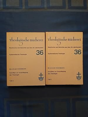 Image du vendeur pour Schriften zur Grundlegung der Theologie. Teil 1 und Teil 2. (2 Bnde komplett). [Von Wilhelm Herrmann. Mit Einleitung und Registern herausgegeben von Peter Fischer-Appelt]. (= Theologische Bcherei, Neudrucke und Berichte aus dem 20. Jahrhundert, Systematische Theologie, Band 36. 1 und 36/2). mis en vente par Antiquariat BehnkeBuch