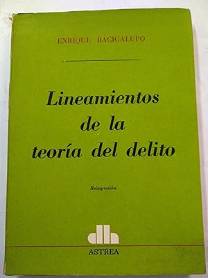 Imagen del vendedor de Lineamientos de la teoria del delito a la venta por Libros nicos