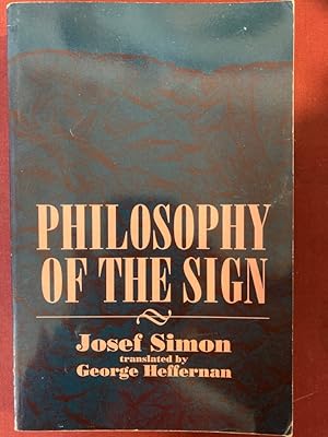 Seller image for Philosophy of the Sign. for sale by Plurabelle Books Ltd