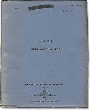 Bild des Verkufers fr MASH [M*A*S*H] (Original screenplay for the 1970 film) zum Verkauf von Royal Books, Inc., ABAA