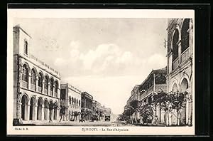 Ansichtskarte Djibouti, La Rue d`Abyssinie