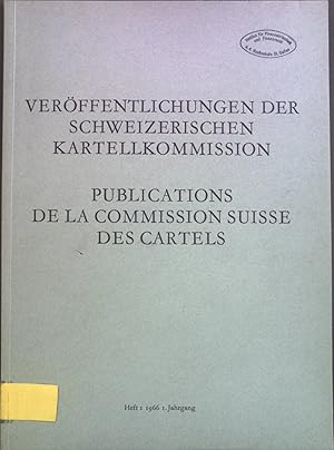 Imagen del vendedor de Erhebungen ber die Wettbewerbsverhltnisse in der Bauwirtschaft. in: Verffentlichungen der Schweizerischen Kartellkommission, H. 1 1966, 1. Jahrgang. a la venta por books4less (Versandantiquariat Petra Gros GmbH & Co. KG)