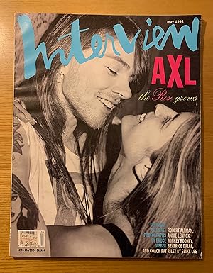 Bild des Verkufers fr Andy Warhol's Interview may 1992 Vol. XXII No. 5 AXL the Rose grows (cover: Axl Rose and Stephanie Seymour photographed by Bruce Weber) zum Verkauf von Studio bibliografico De Carlo