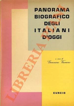 Imagen del vendedor de Panorama biografico degli Italiani d'oggi. a la venta por Libreria Piani