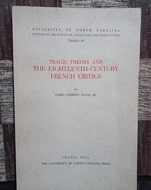 Seller image for Tragic Theory and the Eighteenth-Century French Critics for sale by Libros de Ultramar Alicante