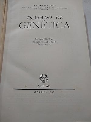 Imagen del vendedor de Tratado de genetica a la venta por Libros nicos