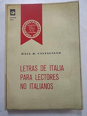 Seller image for Letras de italia para lectores no italianos for sale by Libros nicos