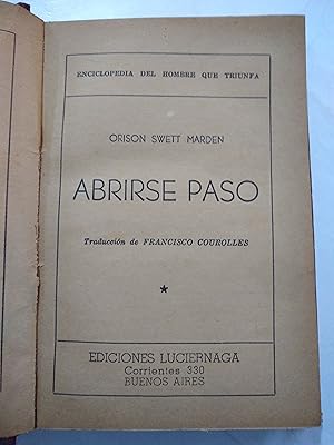 Seller image for Abrirse paso for sale by Libros nicos