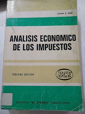 Seller image for Analisis economico de los impuestos for sale by Libros nicos