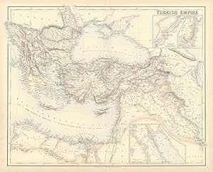 Seller image for Turkish Empire // Enlarged plan of the strait of Dardanelles // Enlarged plan of the Bosporus // Continuation of map part of Upper Egypt for sale by Antiqua Print Gallery