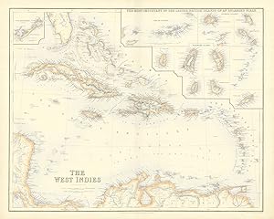 The West Indies // The most important of the lesser British islands on an enlarged scale. Virgin ...