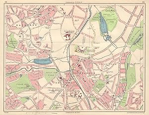 Map sections 38-39 [Harborne - Selly Oak - Bournbrook - Selly Park - Ten Acres - Edgbaston - Nort...