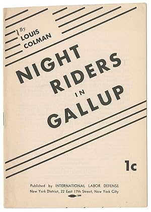 Imagen del vendedor de Night Riders in Gallup a la venta por D. Anthem, Bookseller