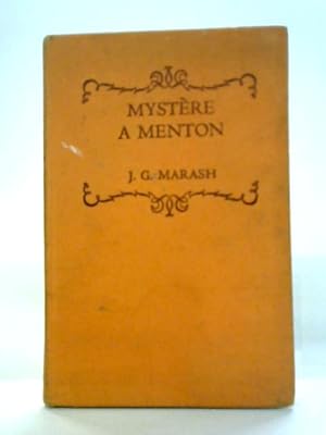 Imagen del vendedor de Mystere a Menton a la venta por World of Rare Books