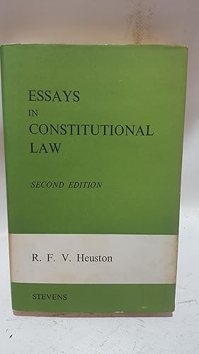 Image du vendeur pour Essays in Constitutional Law mis en vente par Cambridge Rare Books