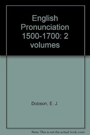 Seller image for English Pronunciation, 1500-1700 for sale by WeBuyBooks