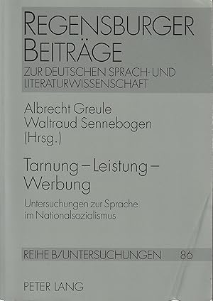 Seller image for Tarnung - Leistung - Werbung. Untersuchungen zur Sprache im Nationalsozialismus. for sale by Antiquariat Immanuel, Einzelhandel