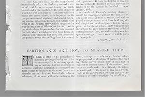 Immagine del venditore per Earthquakes And How To Measure Them venduto da Legacy Books II