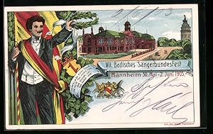 Lithographie Mannheim, VII. Badisches Sängerbundesfest 1903