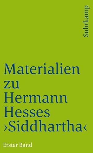 Bild des Verkufers fr Materialien zu Hermann Hesses Siddhartha : Erster Band zum Verkauf von AHA-BUCH GmbH