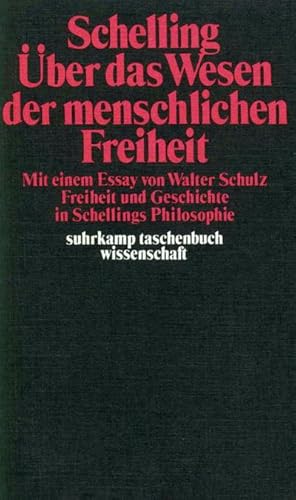 Bild des Verkufers fr Philosophische Untersuchungen ber das Wesen der menschlichen Freiheit und die damit zusammenhngenden Gegenstnde : Mit einem Essay von Walter Schulz, Freiheit und Geschichte in Schellings Philosophie zum Verkauf von AHA-BUCH GmbH