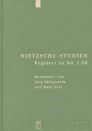 Seller image for Nietzsche-Studien, Gesamtregister Bnde 1-20 (1972-1991): Internationales Jahrbuch fr die Nietzsche-Forschung. for sale by Fundus-Online GbR Borkert Schwarz Zerfa