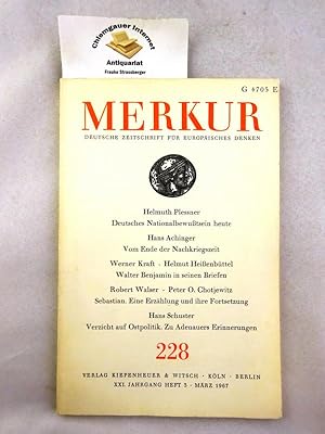 Seller image for Merkur Deutsche Zeitschrift fr europisches Denken. XXI. (21.) Jahrgang 1967. Heft 228. for sale by Chiemgauer Internet Antiquariat GbR