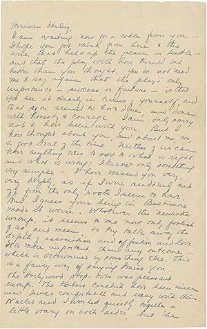 Autograph Letter Signed from Lillian Hellman to producer and director Herman Shumlin