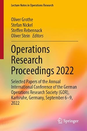 Seller image for Operations Research Proceedings 2022 for sale by BuchWeltWeit Ludwig Meier e.K.