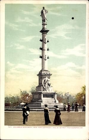 Bild des Verkufers fr Ansichtskarte / Postkarte New York City USA, Kolumbus-Denkmal zum Verkauf von akpool GmbH