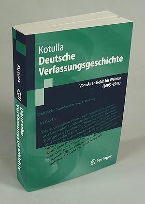 Seller image for Deutsche Verfassungsgeschichte. for sale by Antiquariat Dorner