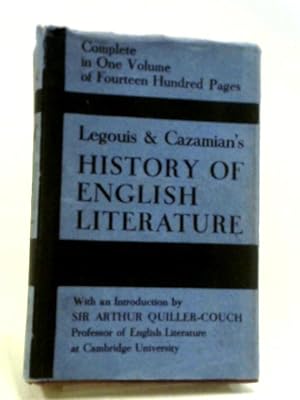 Imagen del vendedor de A History of English Literature; the Middle Ages and the Renaissance; Modern Times a la venta por World of Rare Books