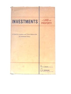 Bild des Verkufers fr Investments In Land And Property: A Guide For Investors And Those Responsible For Investment Policy zum Verkauf von World of Rare Books