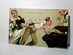 Humorkarte. Alte Ansichtskarte / Künstlerkarte / Prägekarte farbig, ungel. um 1910 ?. Gemacht wir...