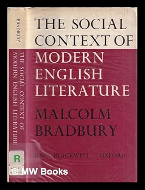 Imagen del vendedor de The social context of modern English literature a la venta por MW Books