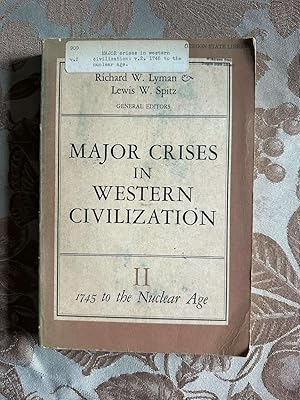 Seller image for Major crises in western civilization for sale by Dmons et Merveilles