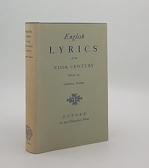 Seller image for ENGLISH LYRICS OF THE XIIIth CENTURY for sale by Rothwell & Dunworth (ABA, ILAB)