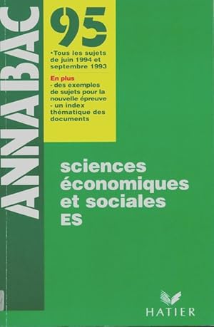 Sciences économiques et sociales Es - Collectif