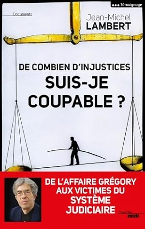 De combien d'injustices suis-je coupable ? - Jean-Michel Lambert