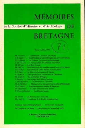 Mémoires de Bretagne Tome LXXI - Collectif