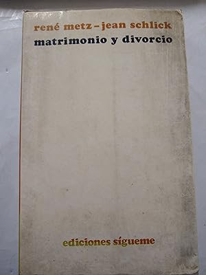 Imagen del vendedor de Matrimonio y divorcio a la venta por Libros únicos