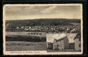 Ansichtskarte Wilhelmsdorf /Taunus, Gasthaus zur Eisenbahn, Ortsansicht