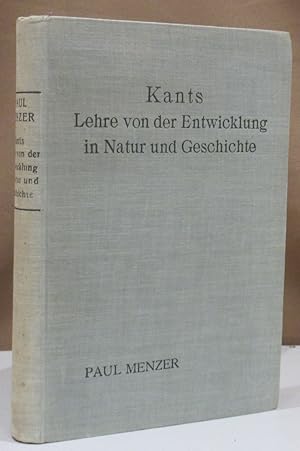 Image du vendeur pour Kants Lehre von der Entwicklung in Natur und Geschichte. mis en vente par Dieter Eckert