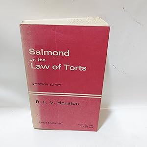 Image du vendeur pour Salmond On The Law Of Torts (Fifteenth Edition) mis en vente par Cambridge Rare Books