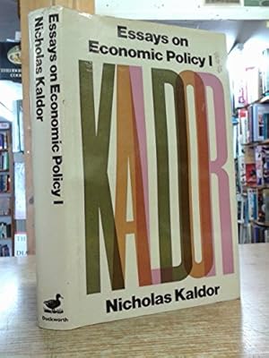 Bild des Verkufers fr Essays on Economic Policy: v. 1 (Collected economic essays) zum Verkauf von WeBuyBooks