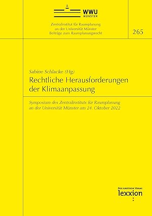 Seller image for Rechtliche Herausforderungen der Klimaanpassung for sale by moluna