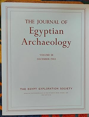 Bild des Verkufers fr The Journal Of Egyptian Archaeology Volume 28 December 1942 (Reprinted 1984) zum Verkauf von Shore Books