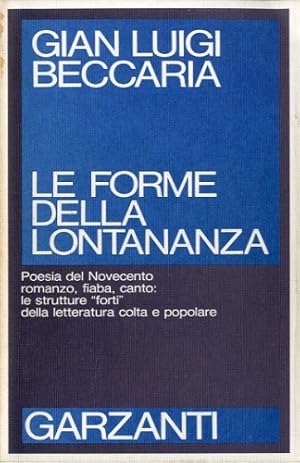 Seller image for Le forme della lontananza. for sale by LIBET - Libreria del Riacquisto